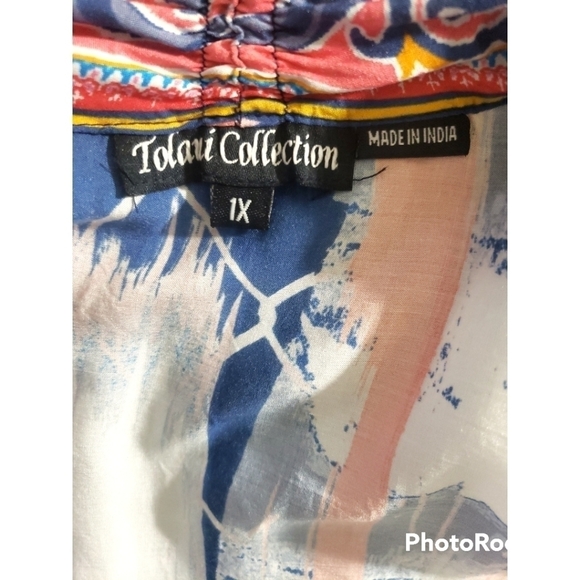 Tolani Collection Open Front Abstract Kimono Size 1X - Picture 3 of 7